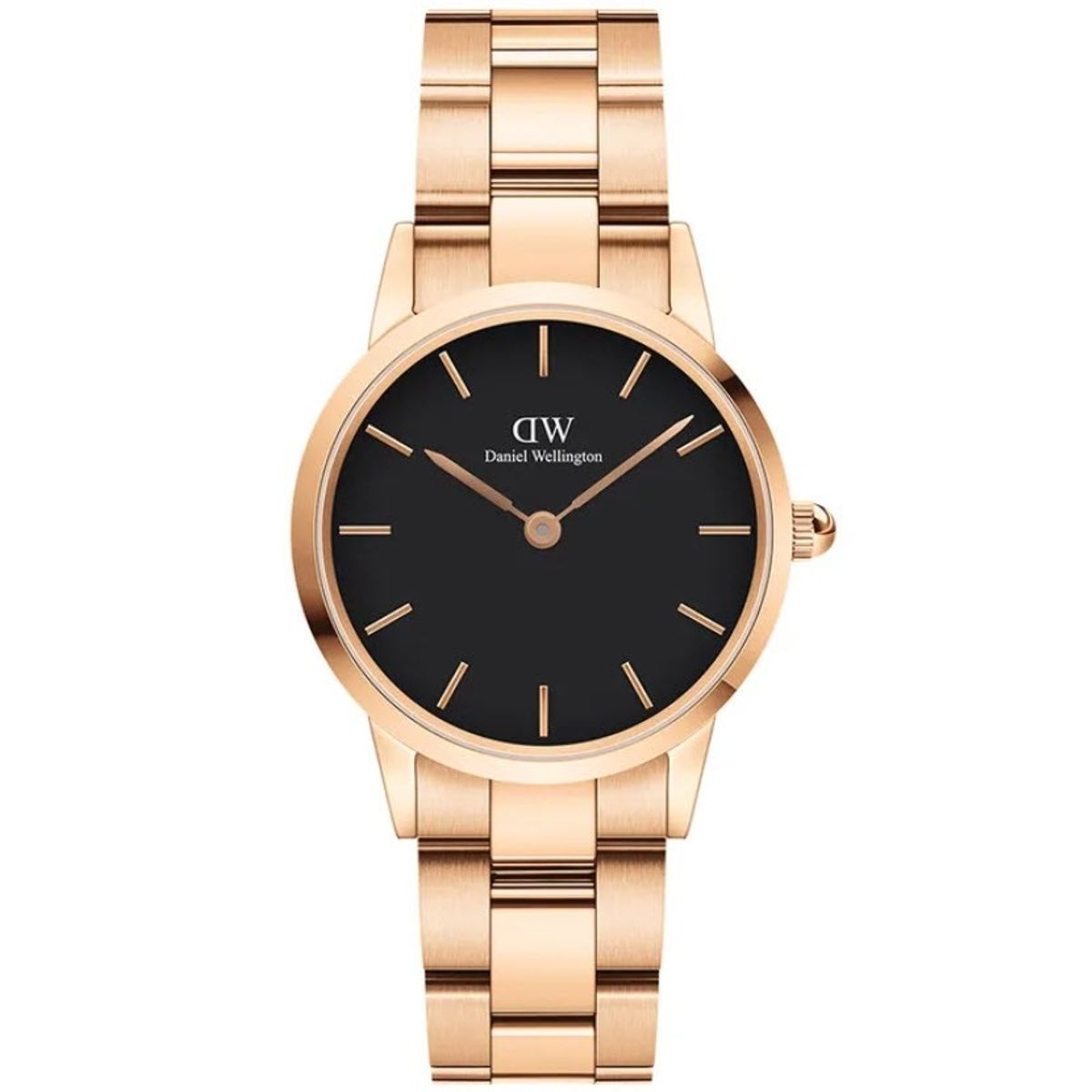 28 Mm Iconic Link Rose Black Dameur Fra Daniel Wellington ADW00100214