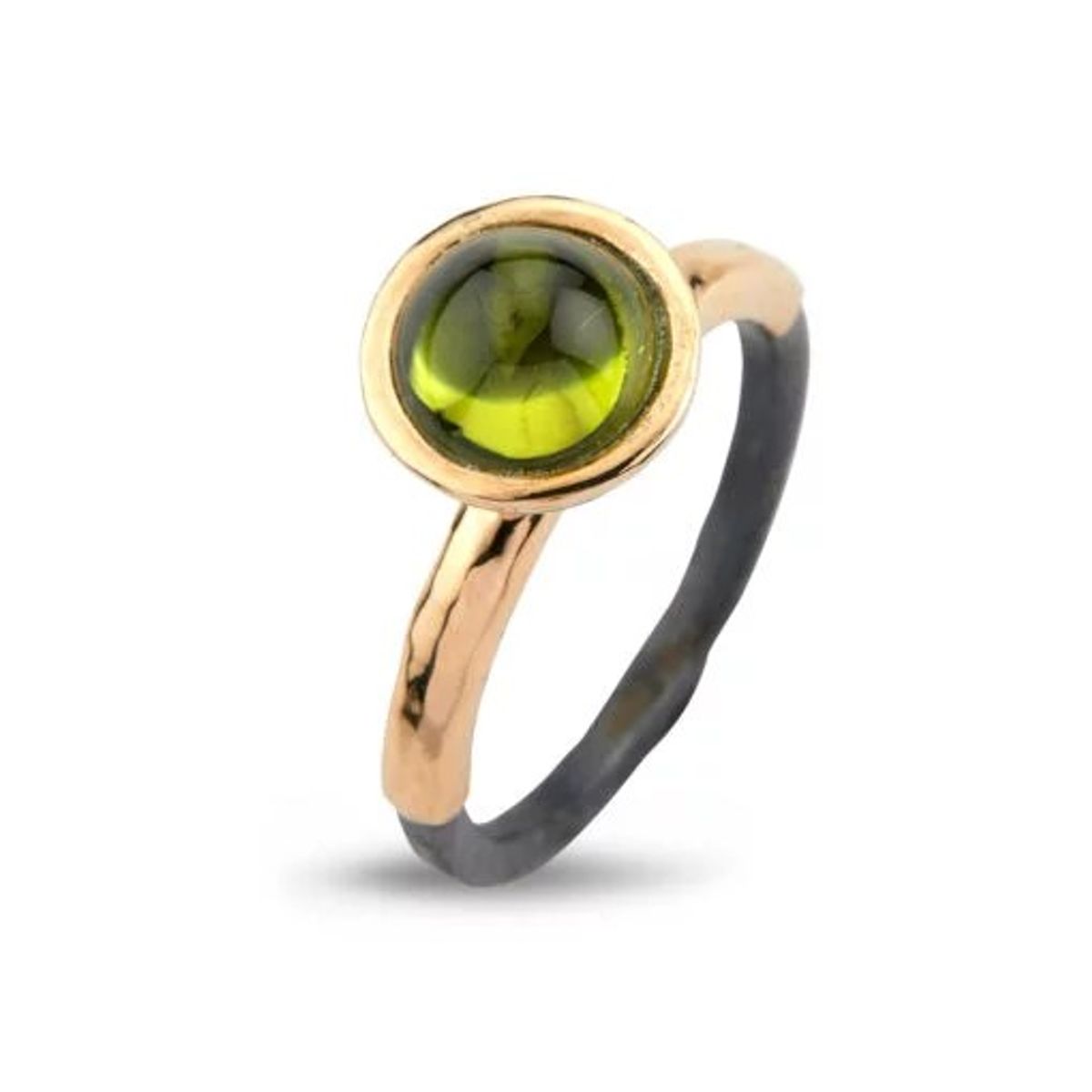 By Birdie Victoria Sterling Sølv Ring med 14 Karat Guld Og Peridot