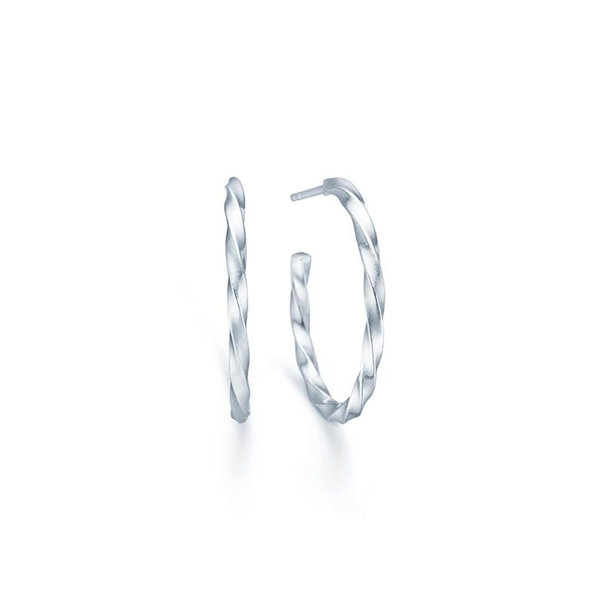 Id Fine Twist Creol Sterling Sølv Øreringe IDH001SL