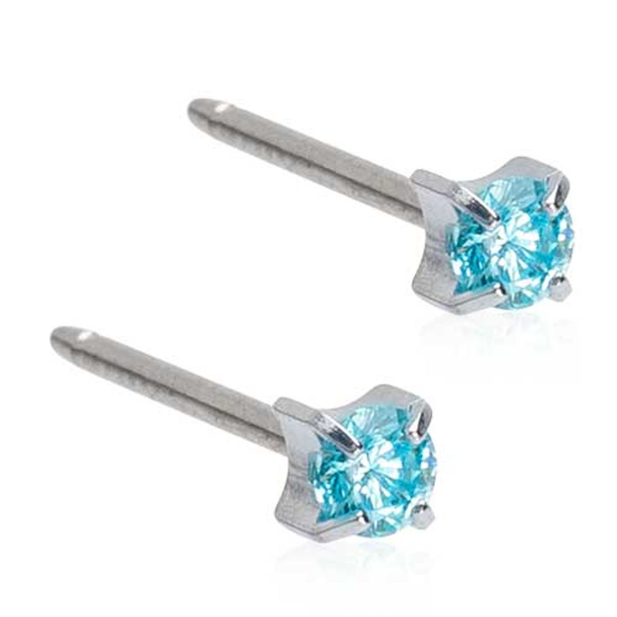 Blomdahl St Tiffany Aquamarine Øreringe i Titanium