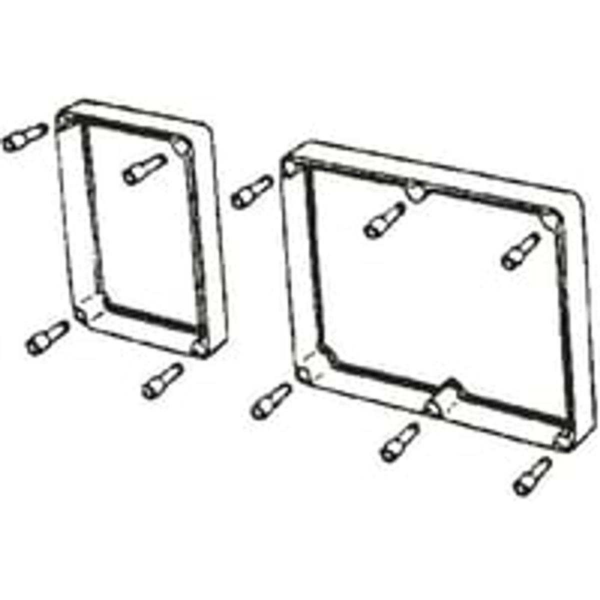 Fibox EKMZR Mellemramme, 380 x 190 x 50 mm, Polycarbonat, Gr