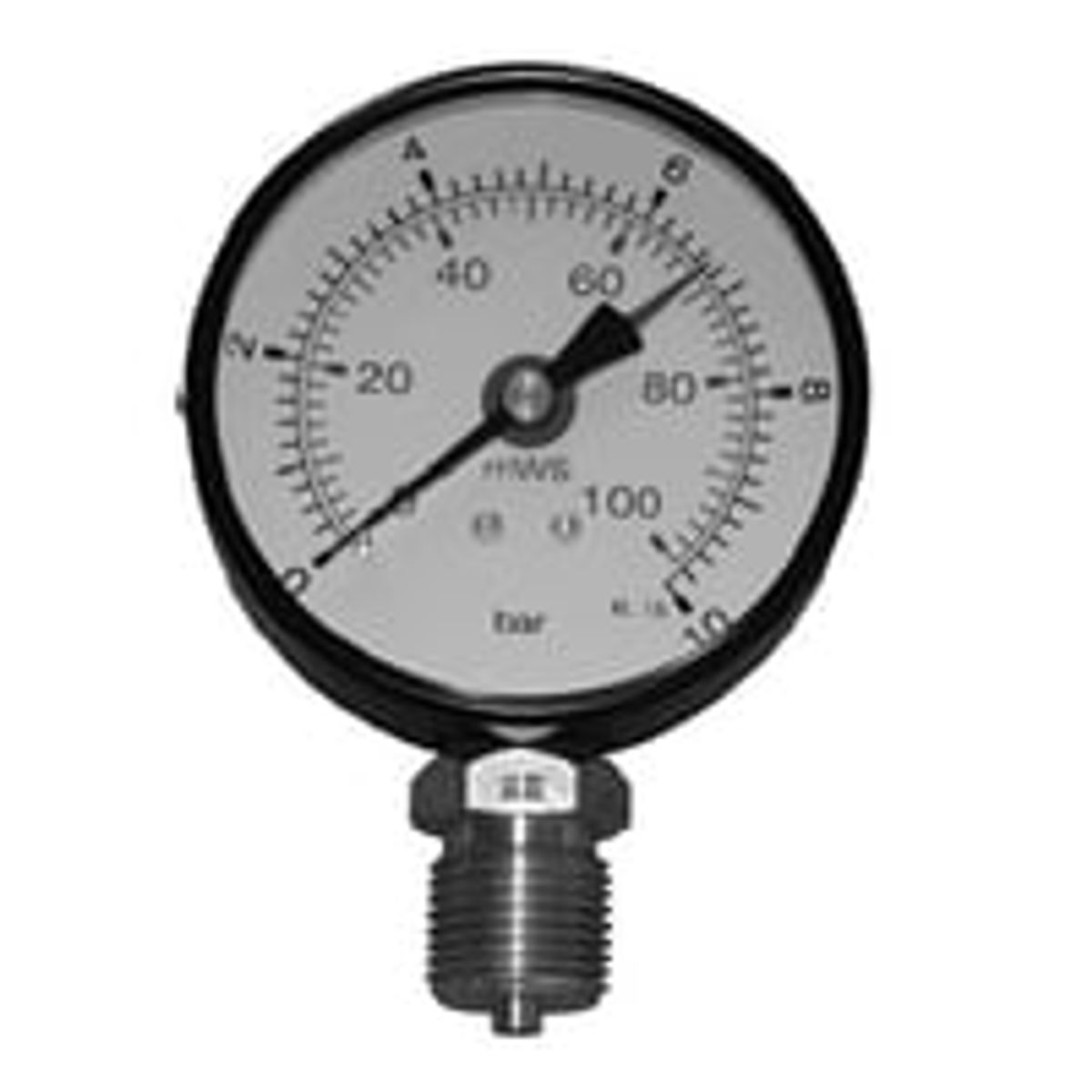 Manometer 1/2"x100mm 10bar (481104-084G, 481104084R)