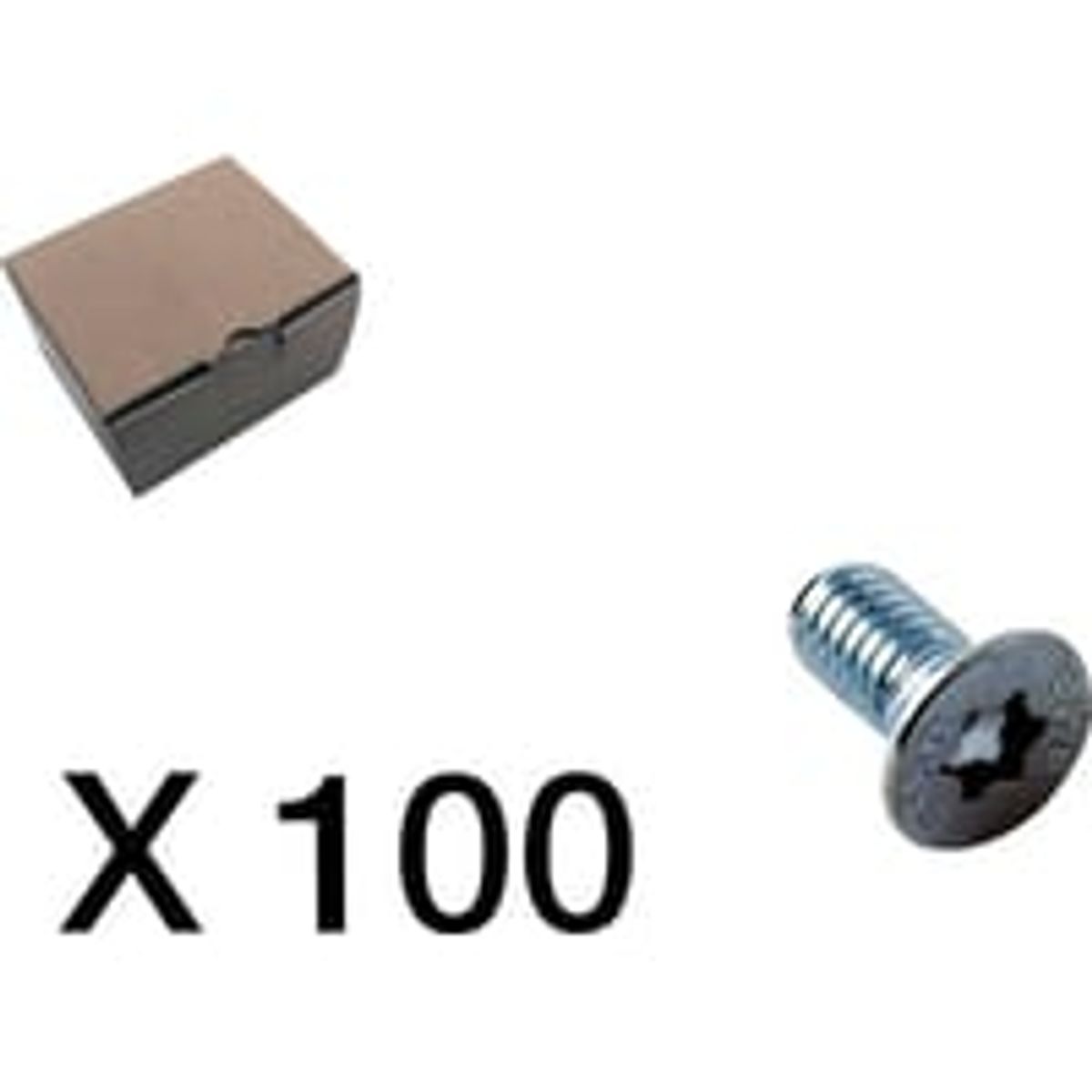 Skrue undersnket, torx 30, 6x12 mm, pakke 100 stk.