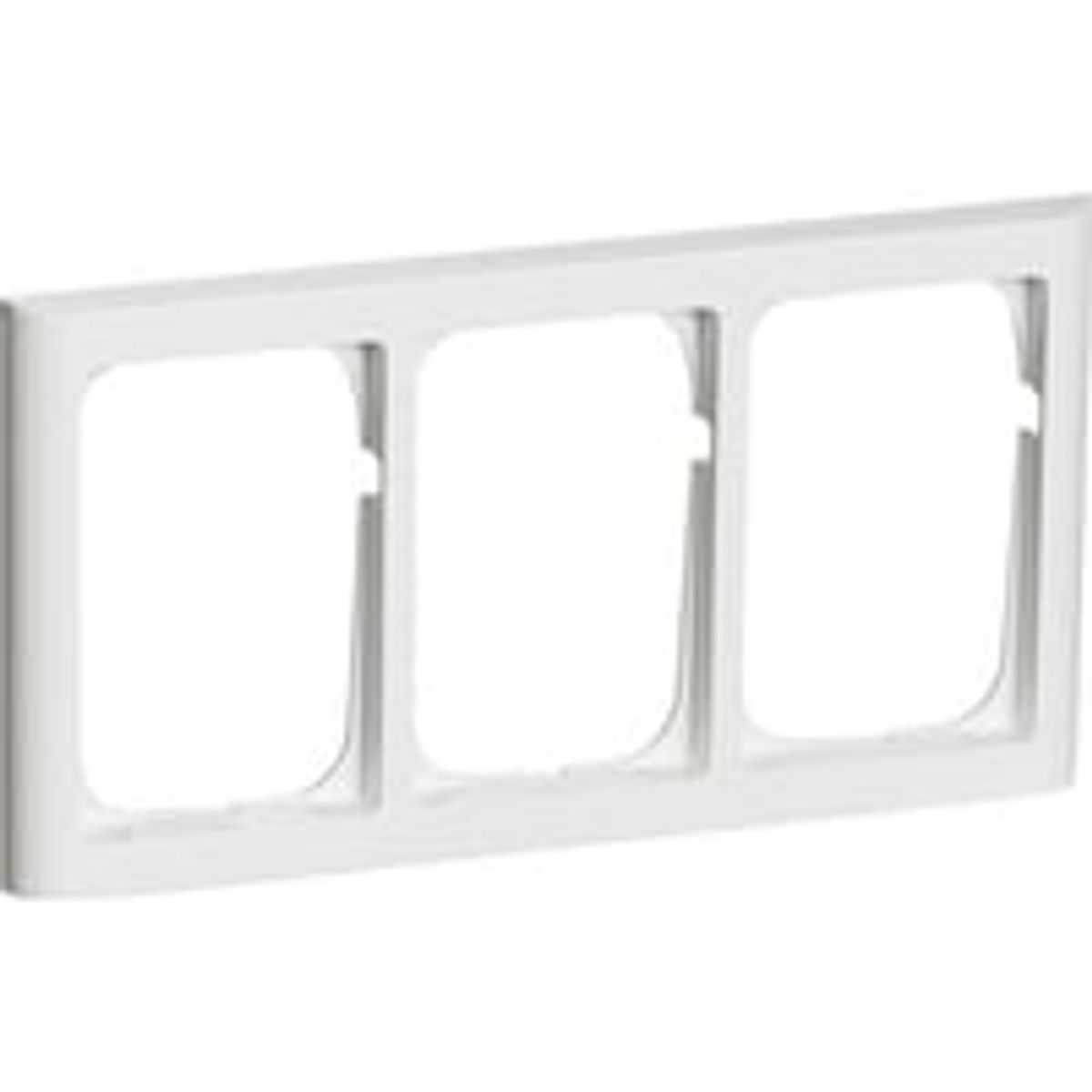 LK FUGA - Softline 63 vandret tripel ramme, 3x1 modul, hvid