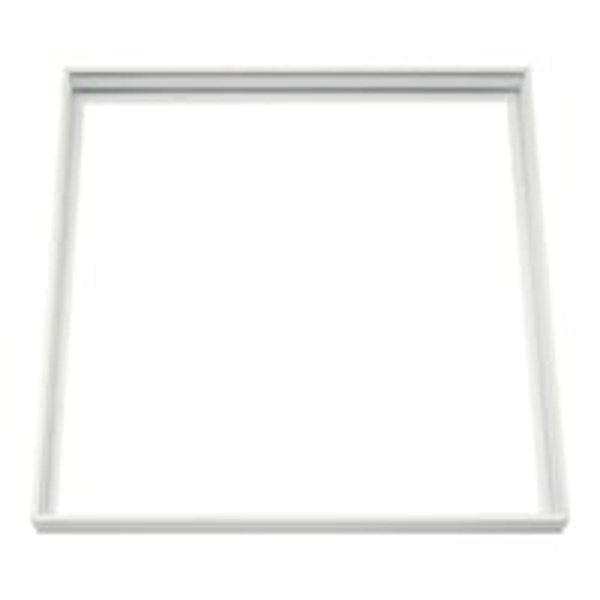 Ramme til 60x60 LED panel, samlest med plasthjrner og hvid kant, 65mm hj - LEDlife