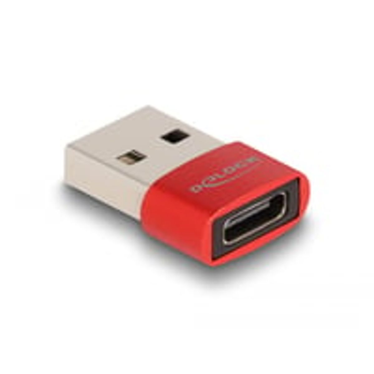 USB 2.0 Adapter USB Type-A male to USB Type-CT female red