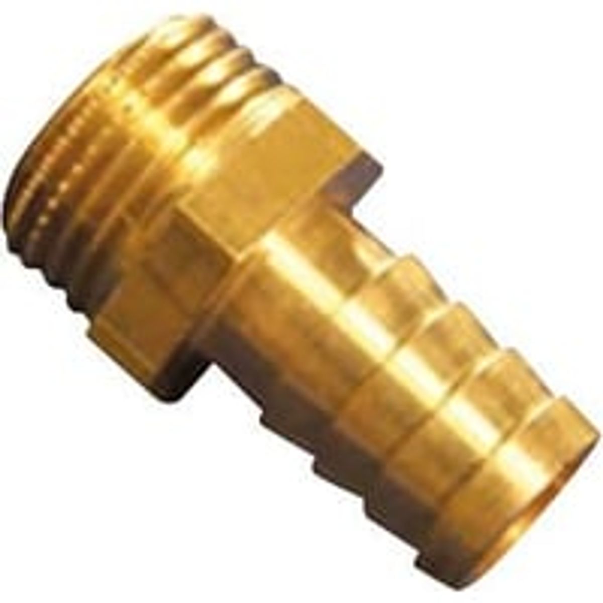 Slangenippel, 1/2" Gevind, 6-kt, 15mm