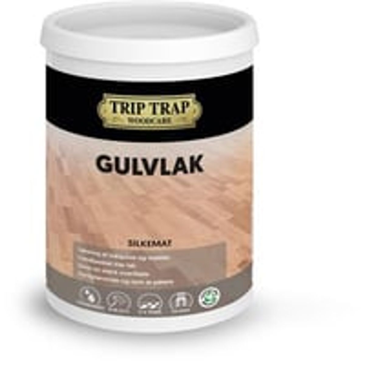 Gulvlak, silkemat, 0,75L, farvels