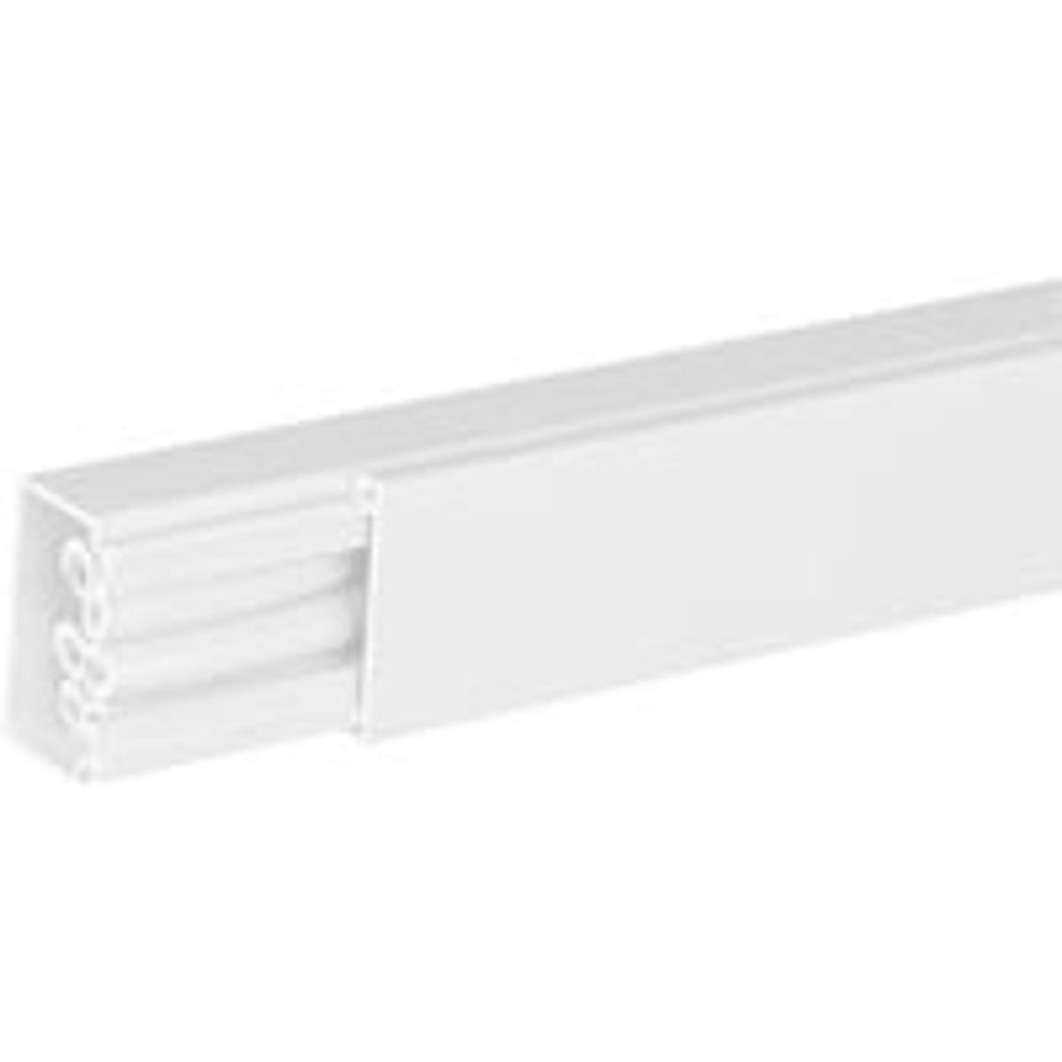 Hager Kabelkanal LF - Kanalbund med lg, 40 x 40 mm (LF 40040), perlehvid - 2 meter