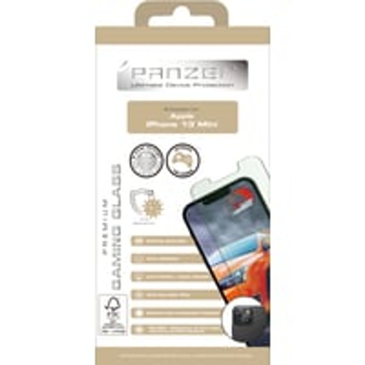 PANZER Gaming Screen Protector, iPhone 13 Mini, transparent