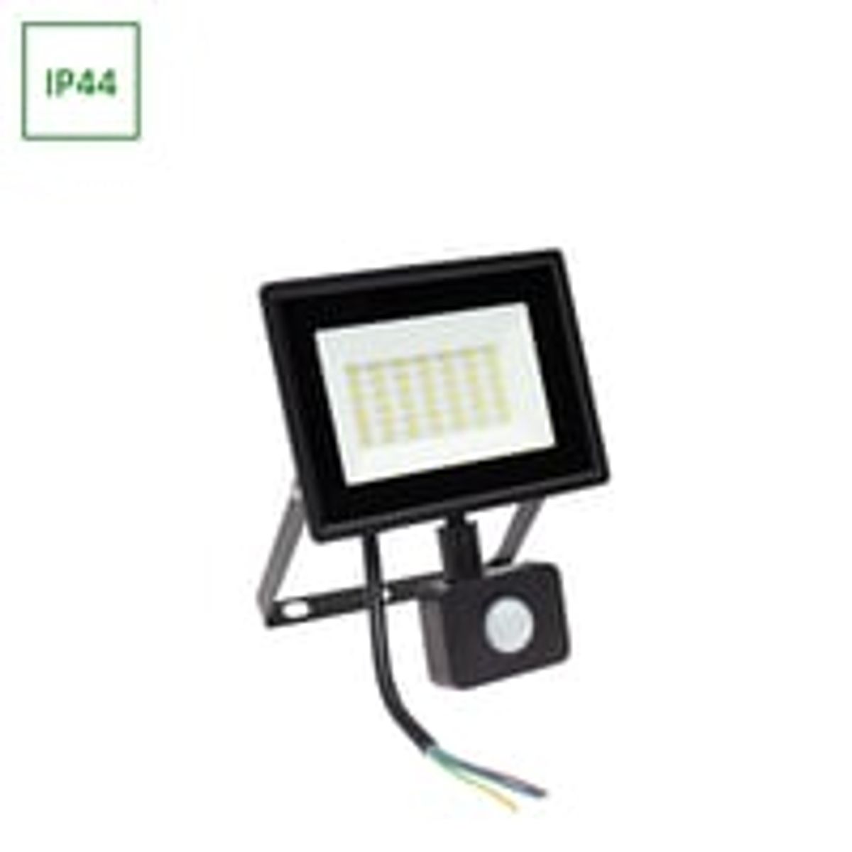 Noctis Lux 3 Projektr, 30W, 230V, IP44, 150x190x53mm, sort med PIR-sensor