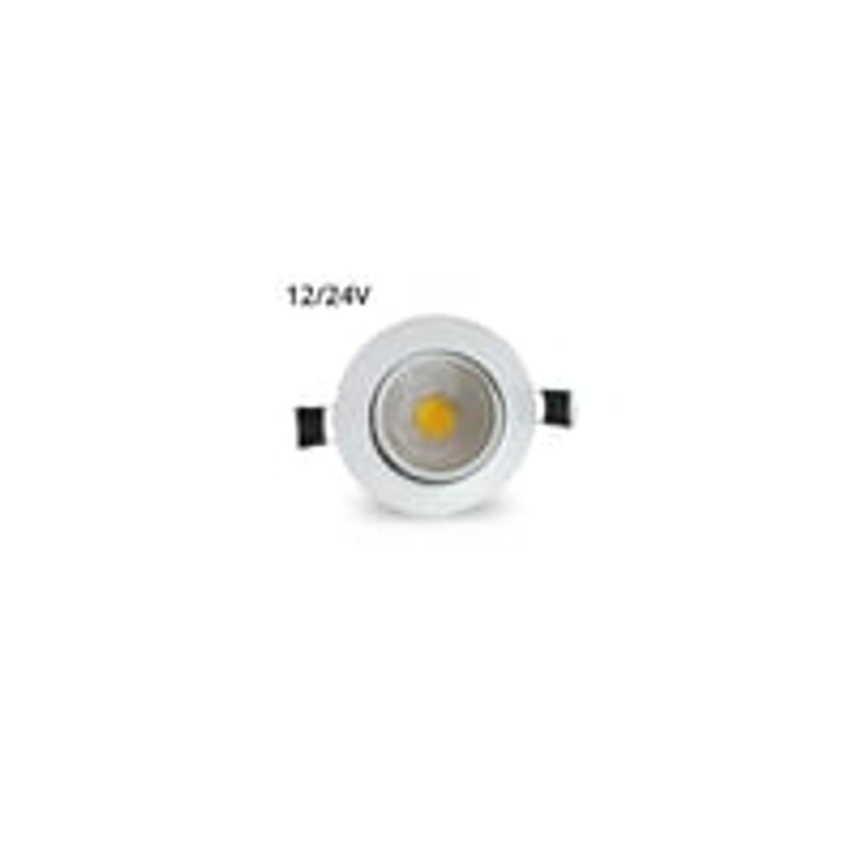 LEDlife indbygningsspot, 3W, hul: 6,7-8 cm, ml: 8,5 cm, hvid kant, dmpbar, 12V/24V