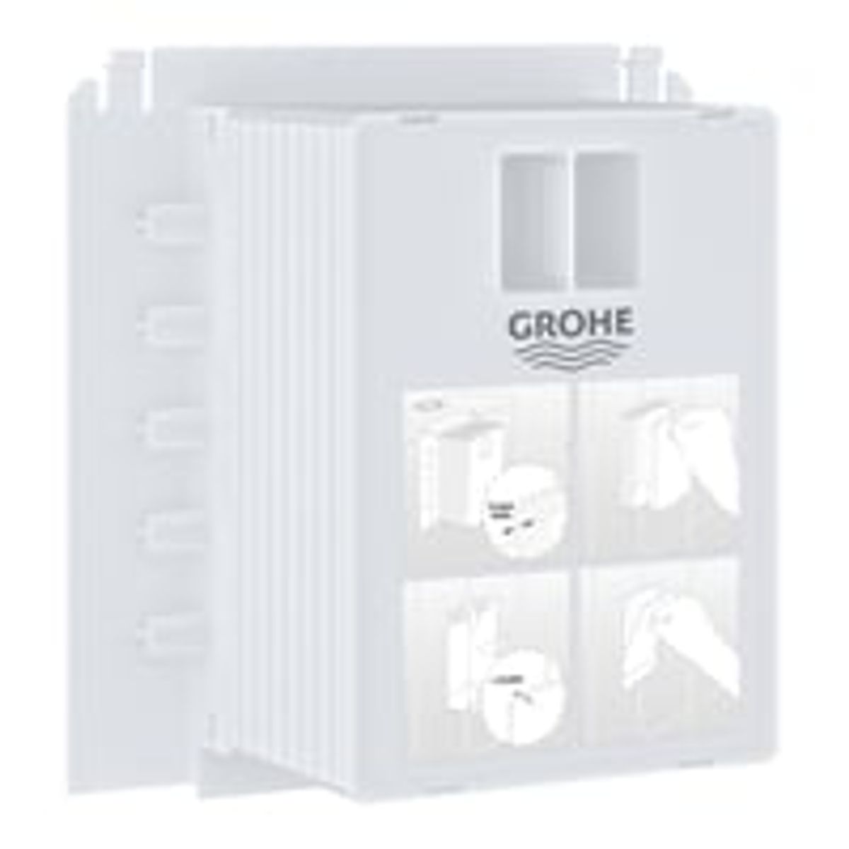 Grohe Rapid SL Inspektionsskakt, 115 x 157 x 77 mm, hvid/forkromet