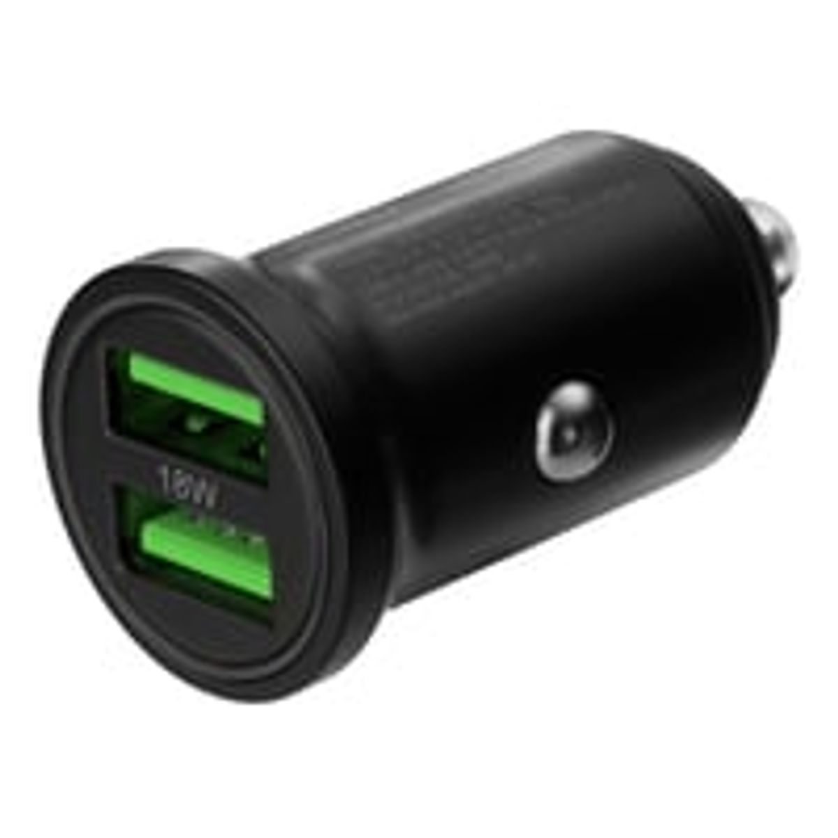 Deltaco 12/24 V USB biloplader, dual USB-A porte, 36 W, 12/24 V