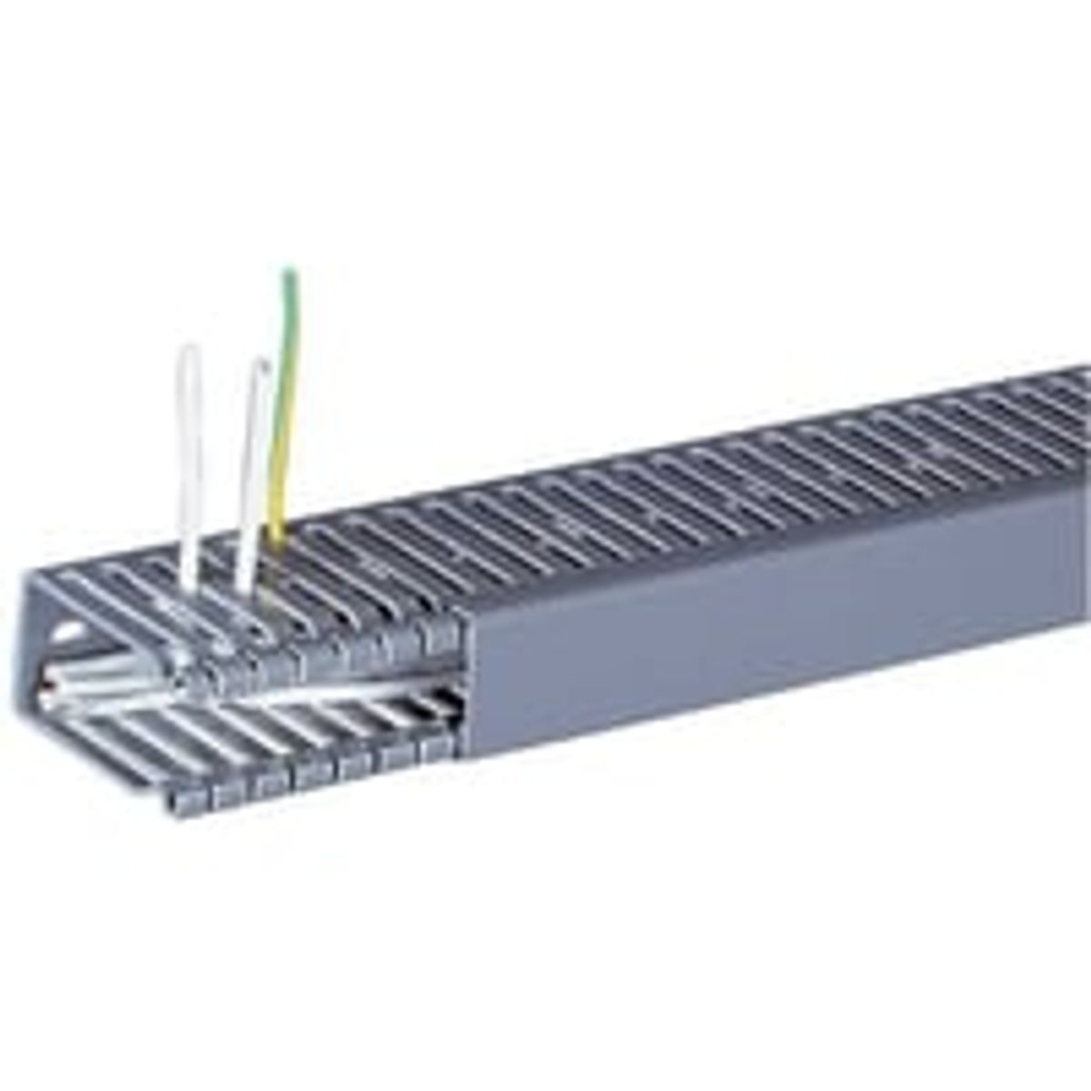 Tehalit BA6: Opslidset ledningskanal med lg, 4 mm slidser, 10 mm fingre, HxB 44 x 45 mm - Hager - 2 meter