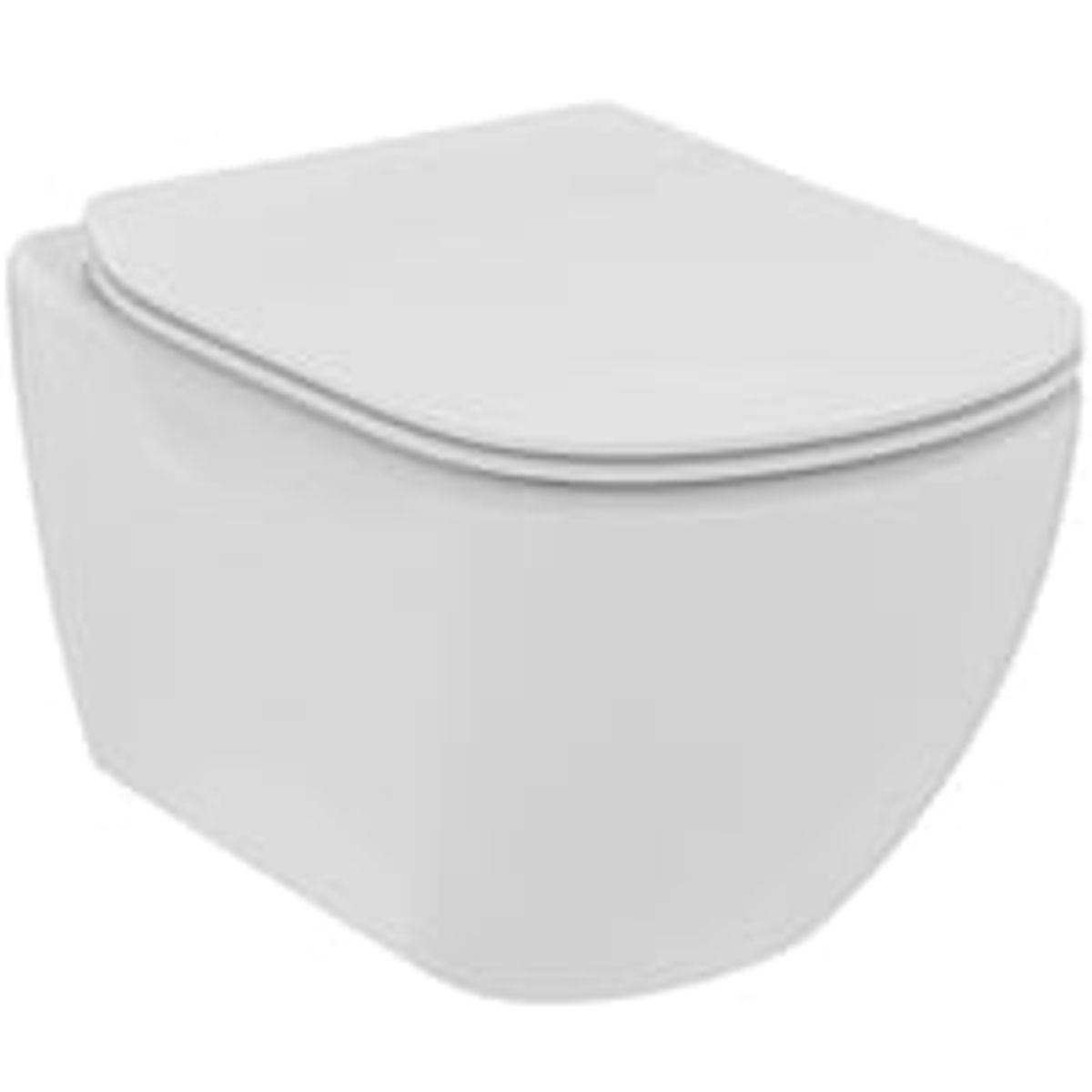 Ideal Standard Tesi vghngt toilet, inkl. softclose sde, rimless hvid