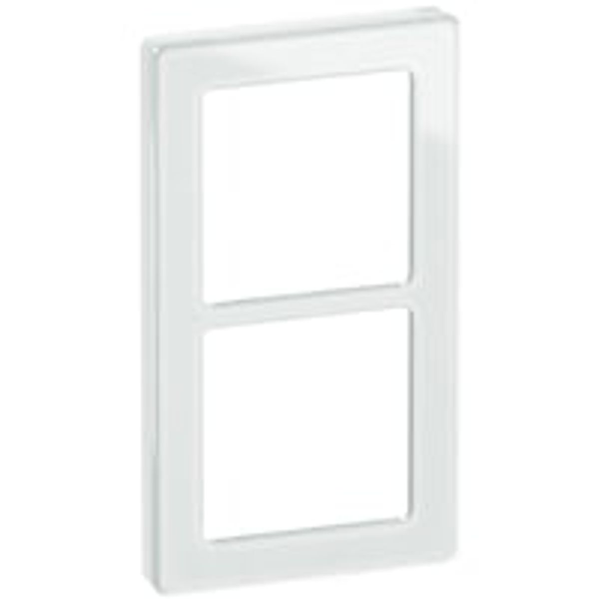 LK FUGA - Pure design ramme, 2 modul, hvid (glas)