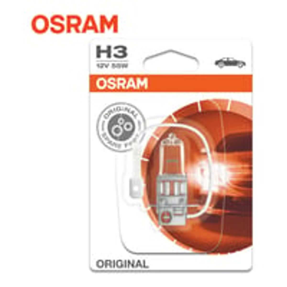 Osram ORIGINAL H3, halogen forlygtepre, 64151-01B, enkeltblister