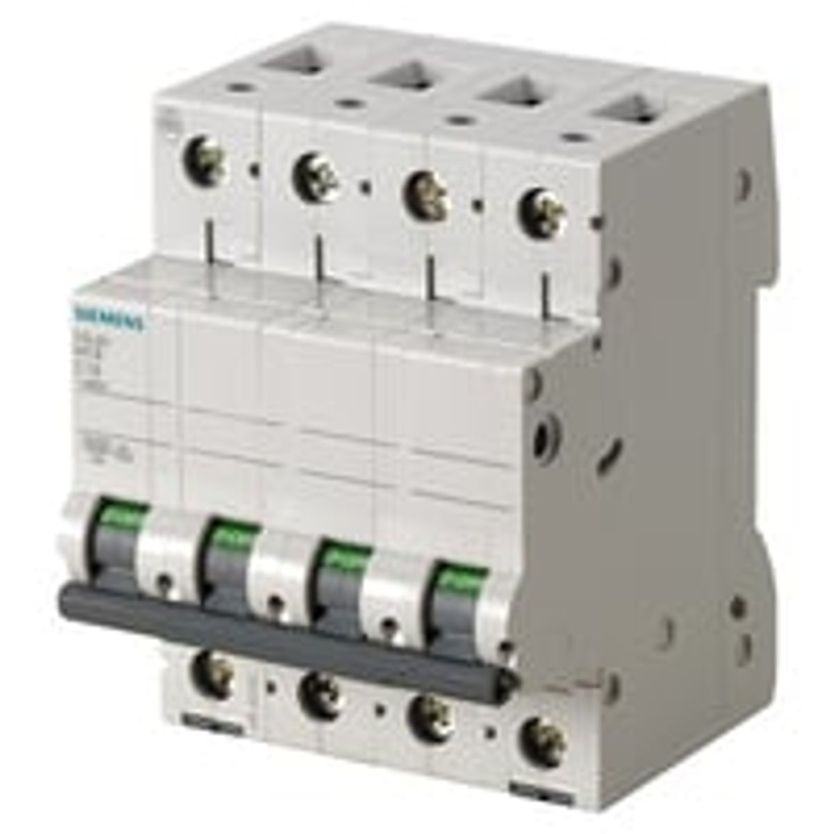 Siemens 5SL6, Automatsikring C 13A, 400Vac, 3P+N, 6kA, 4 modul