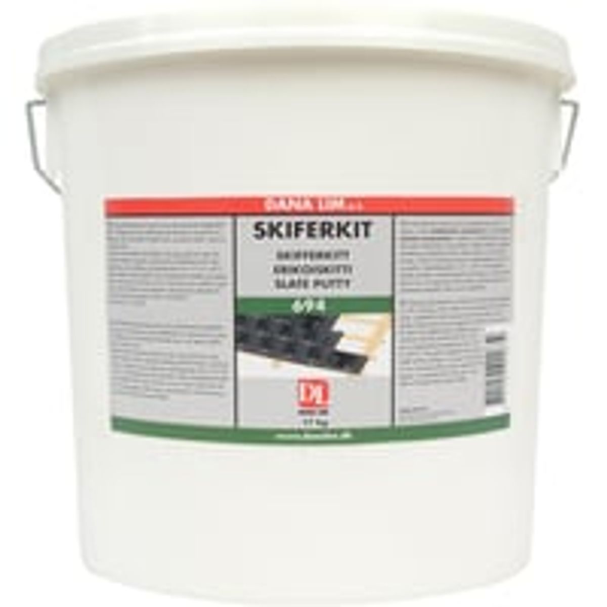 Skiferkit 694: Specialkit til natur- og eternitskifer, sort, 17 kg - Dana Lim