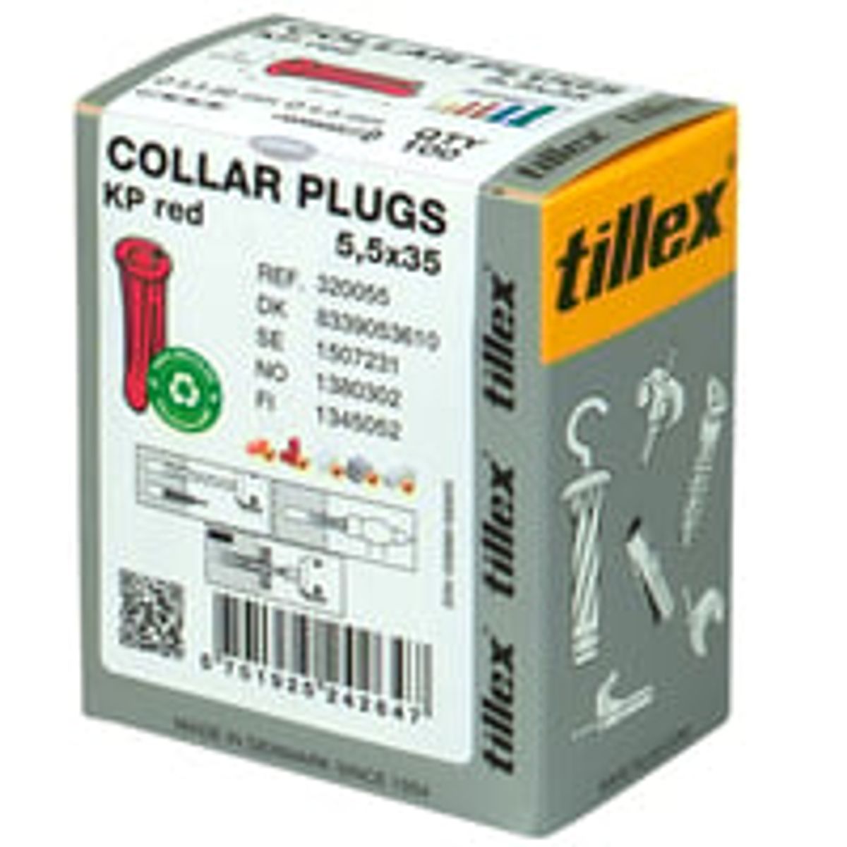 Plugs KP, 5,5x35 mm, rd (100) - Tillex - 100 stk