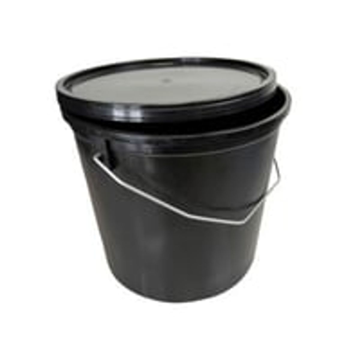 Sprehn spand, 11,5L, sort, robust med hank og lg