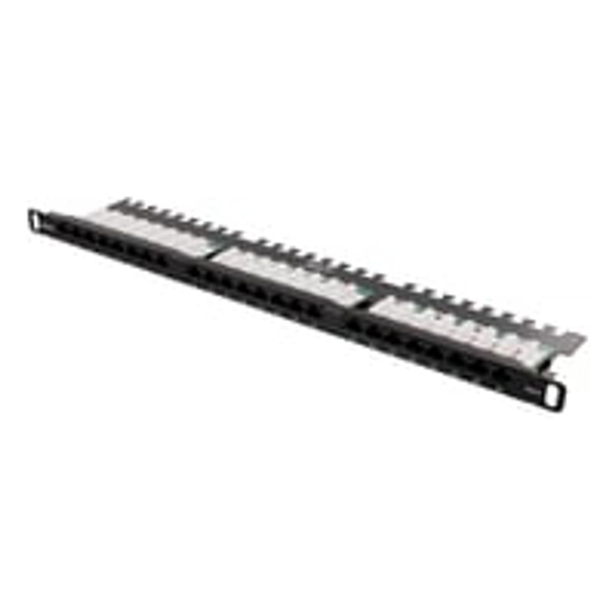 DELTACO UTP Patchpanel 24xRJ45, Cat6, Krone-terminaler, 0,5U, 19"