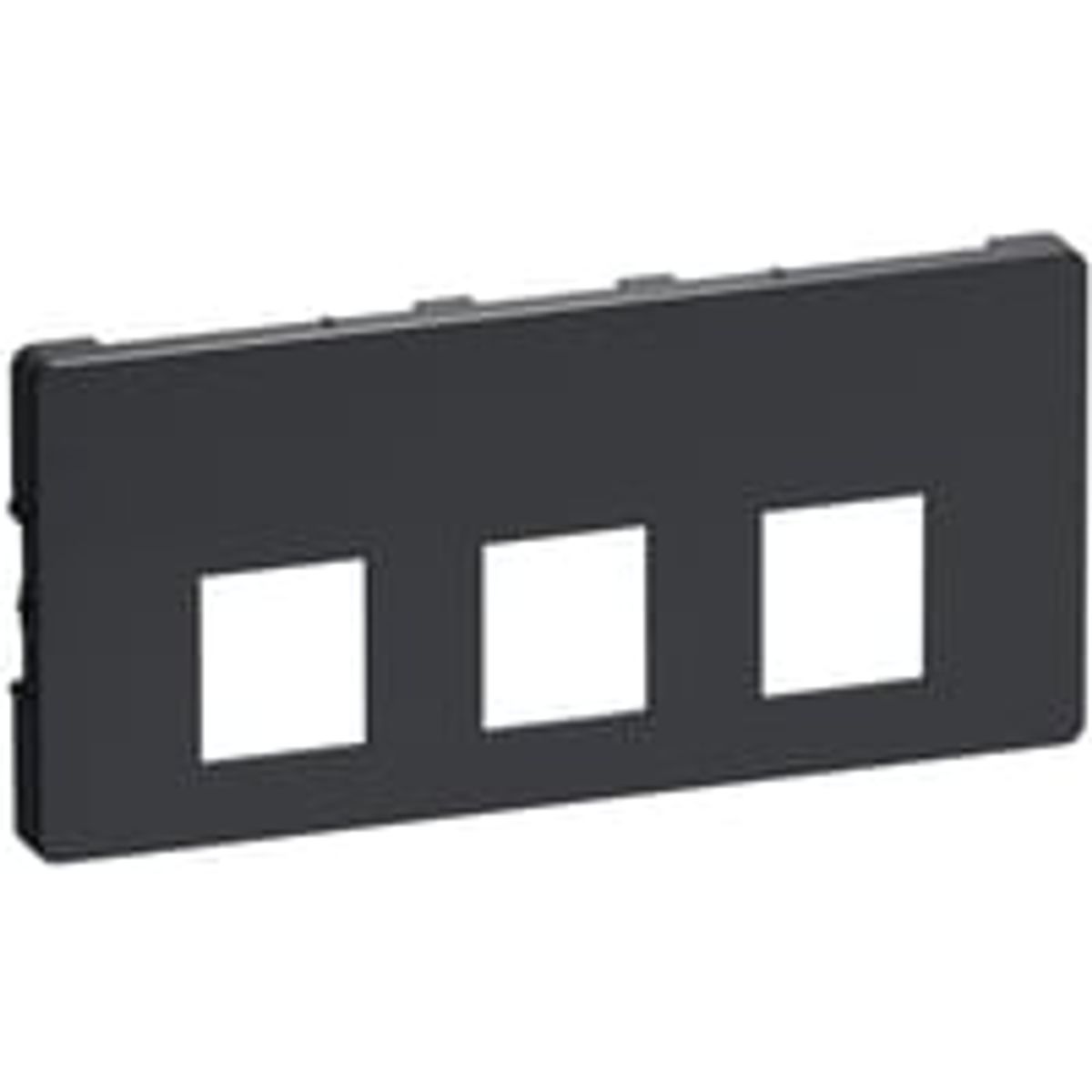 LK FUGA - Dataudtag til 1-3 stk. keystone konnektorer, standard keystone port (ca. 19,3 x 14,8 mm), 2 modul, koksgr