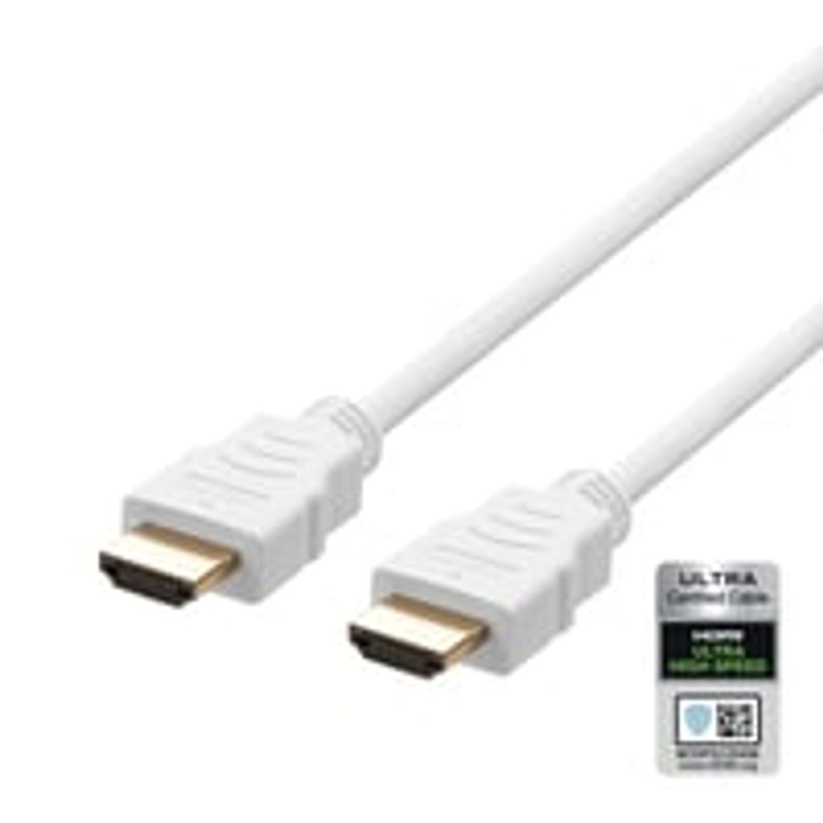 ULTRA High Speed HDMI kabel, 48Gbps, 3 meter, hvid - Deltaco