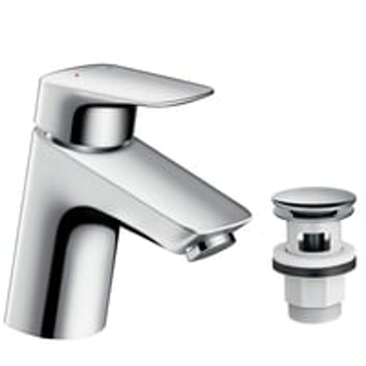 Hansgrohe Logis 70 hndvaskarmatur, push-open bundventil, krom