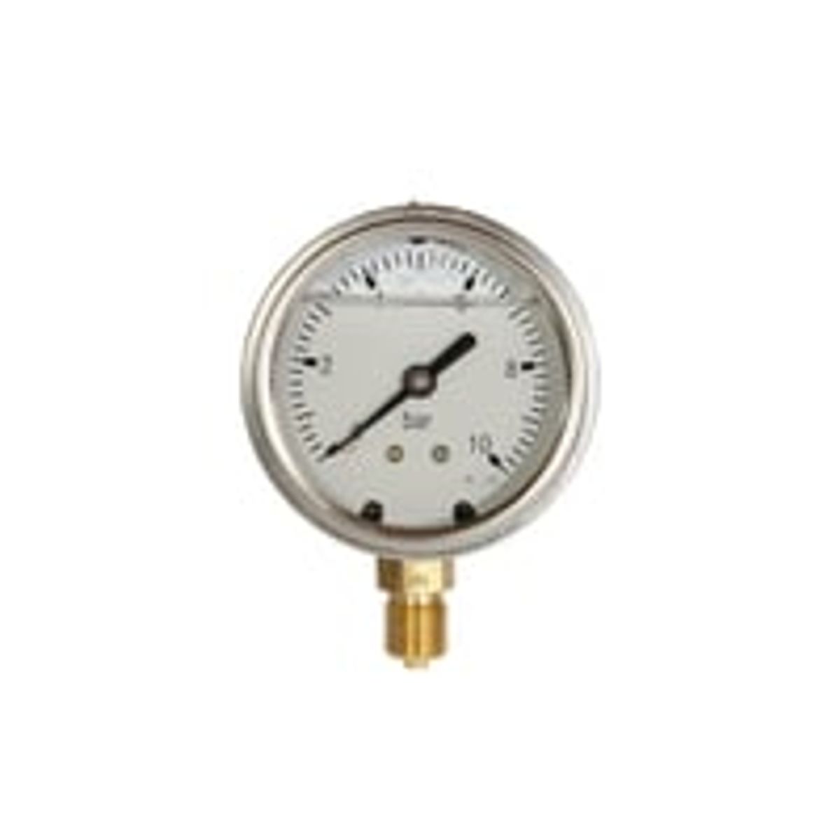 Manometer, 1/4 x 63, 0-250 bar, nedadrettet studs med glycerin