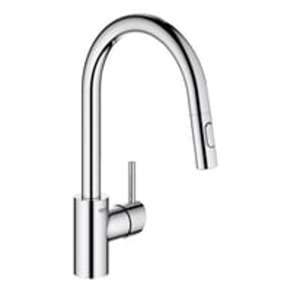 Grohe Concetto Zero kkkenarmatur med udtrk/brus, C-tud, 1-grebs, Krom