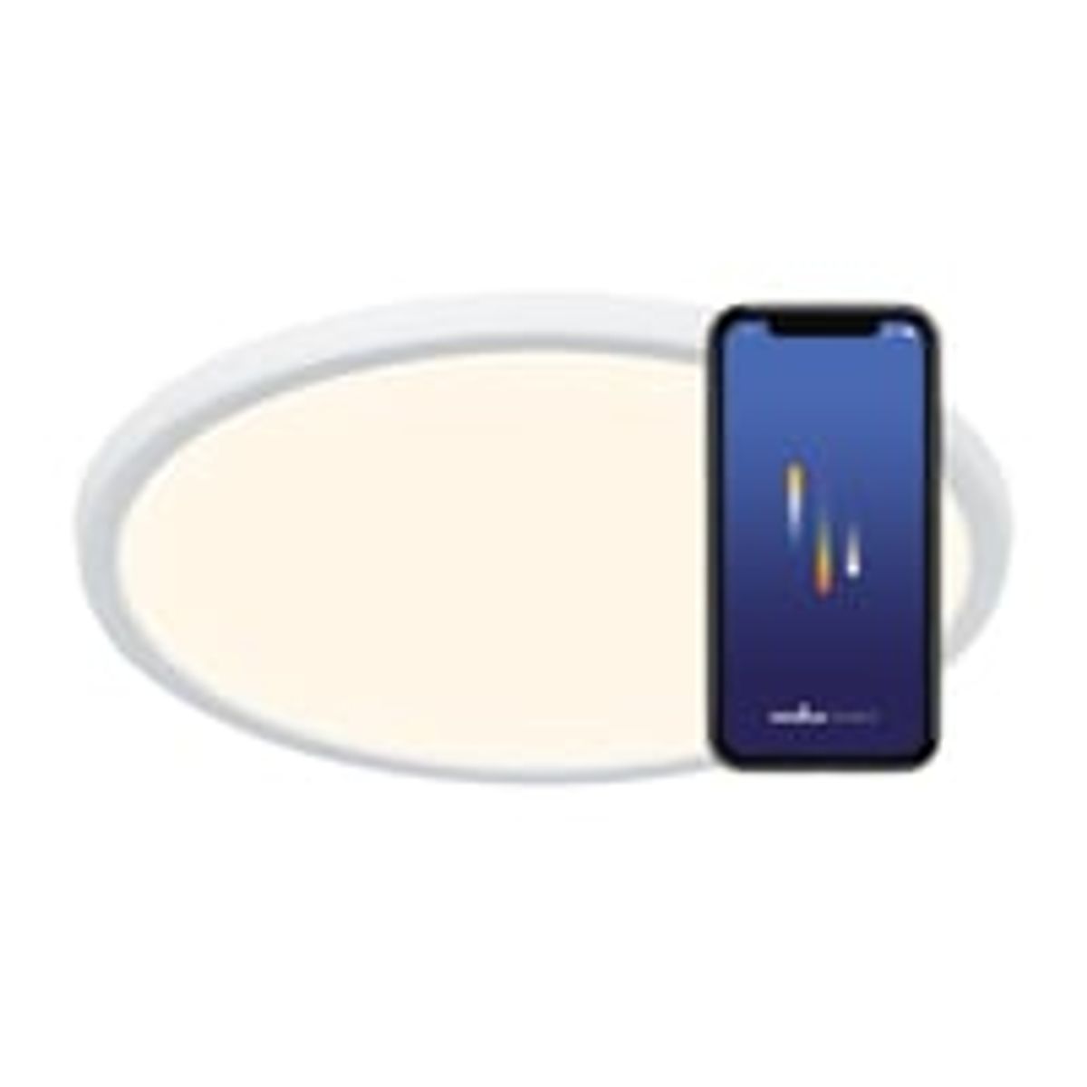 Nordlux Oja Smart Light 29 cm, Rund, IP20, 1600lm, Hvid, 15W, 2700-6500K