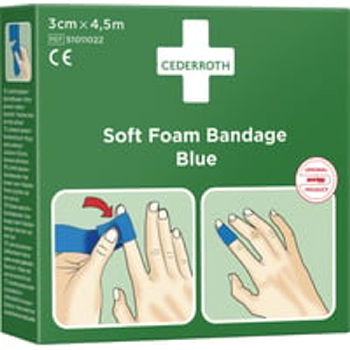 Cederroth Soft Foam bandage, bl, 3x450cm