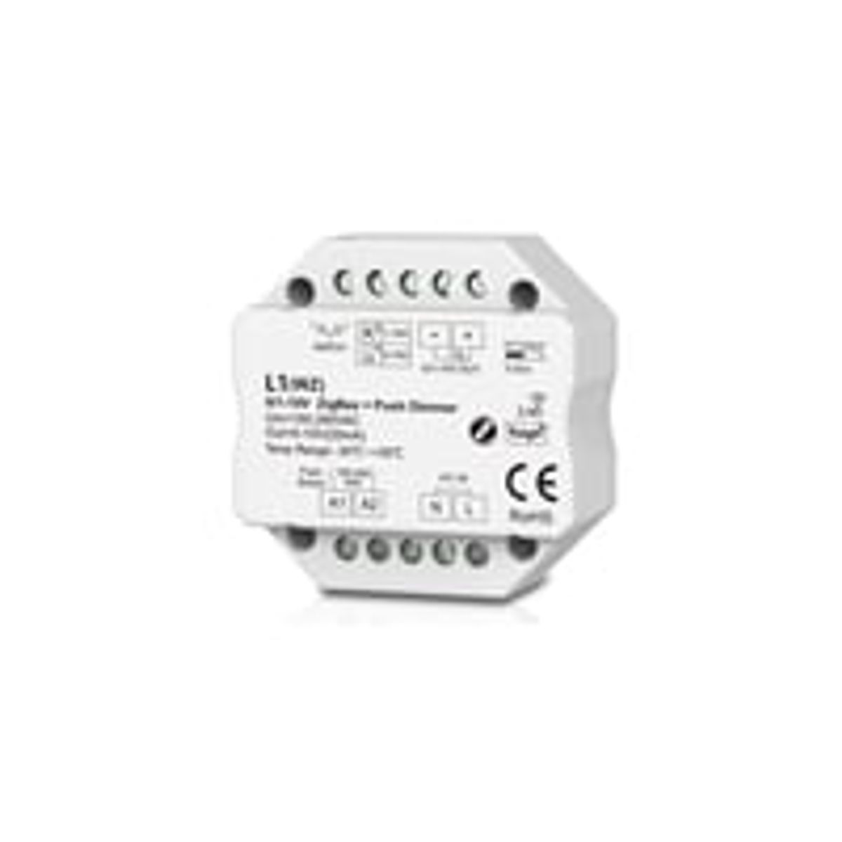 LEDlife rWave 1-10V Zigbee Indbygningsdmper, Hue Kompatibel, RF, Push-Dim, LED Dmper, til indbygning, 230V