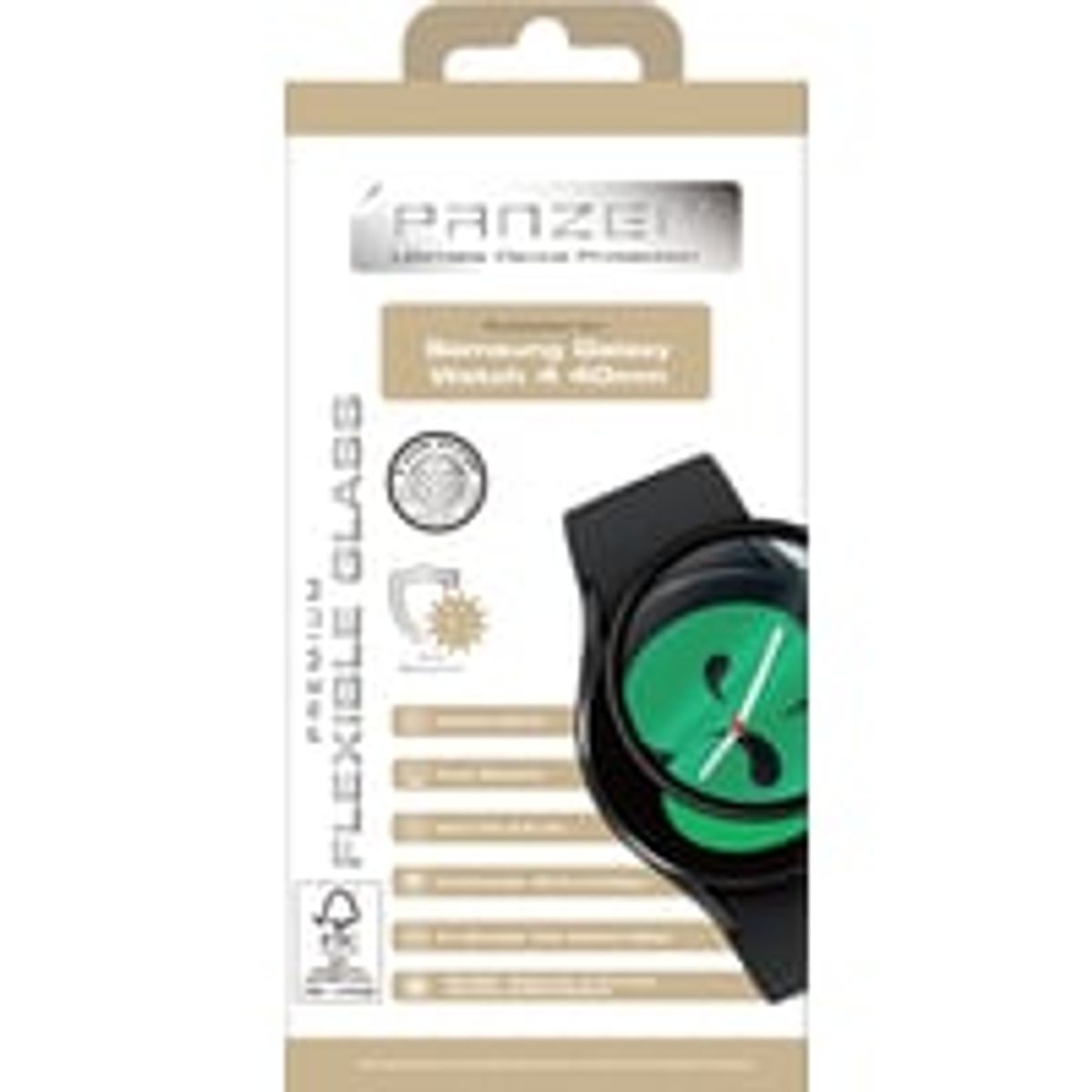 Panzer Premium Full-Fit Glass, Samsung Galaxy Watch 4, 40mm, sort