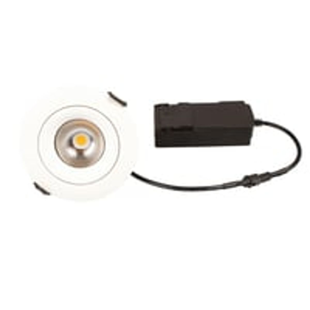 Sabina LP LED indbygningsspot, 230V, 5,4W, 3000K, Ra90, 440lm, IP44, mat hvid, rund - Scan Products