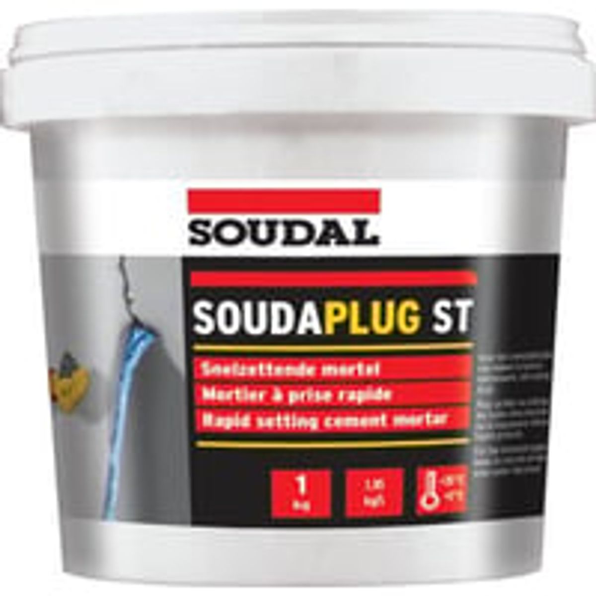 Soudal Soudaplug ST lynmrtel, 1 kg