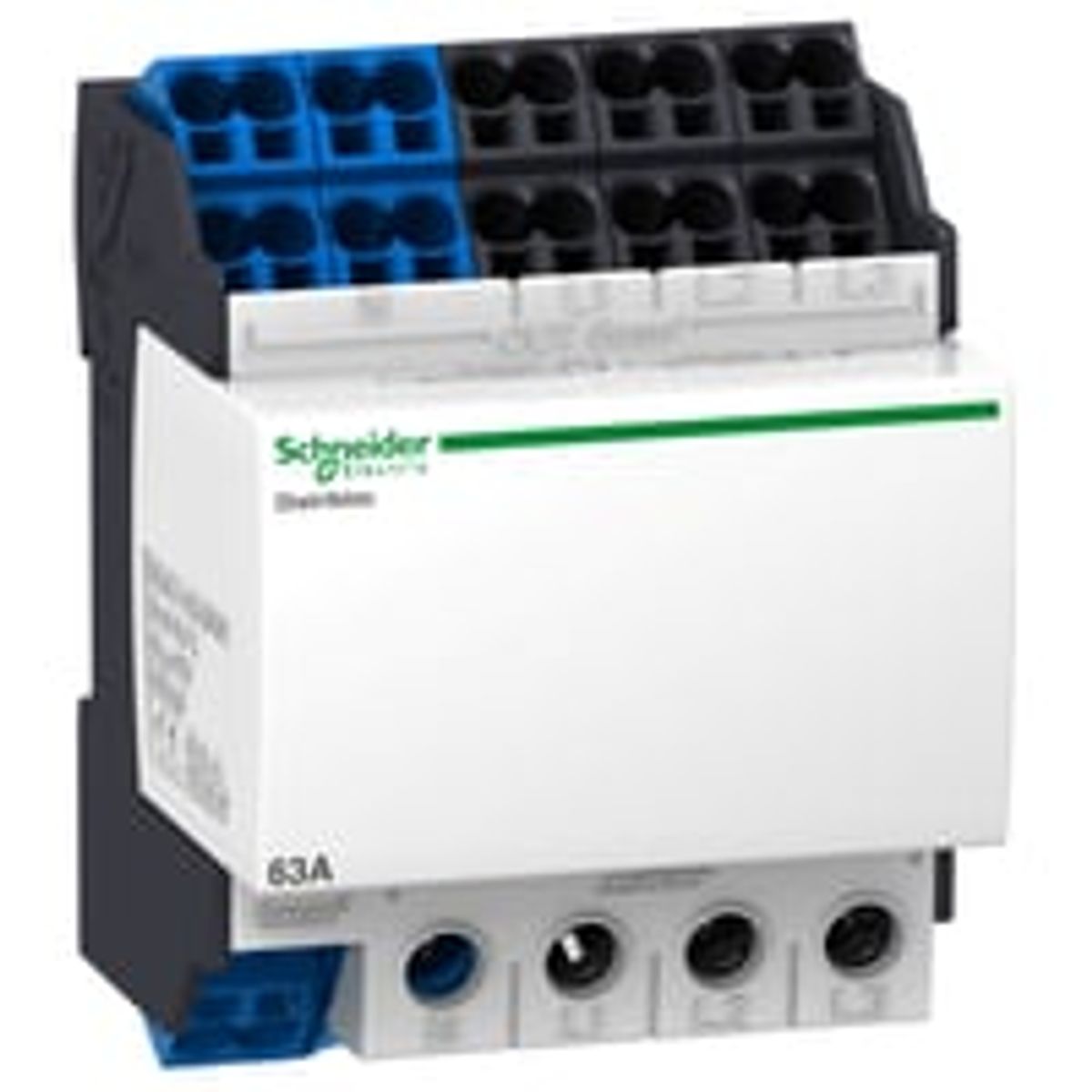 Distributionsblok 63A, 4P, bund tilgang - Schneider Electric