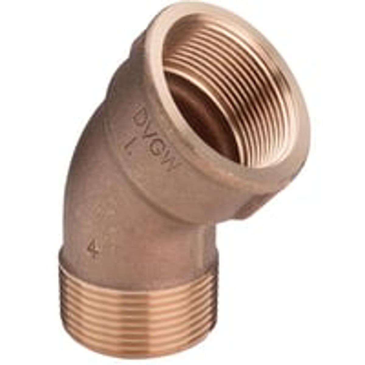 Rdgods Silicium Bronze bjning, 45, 1/2" - Viega