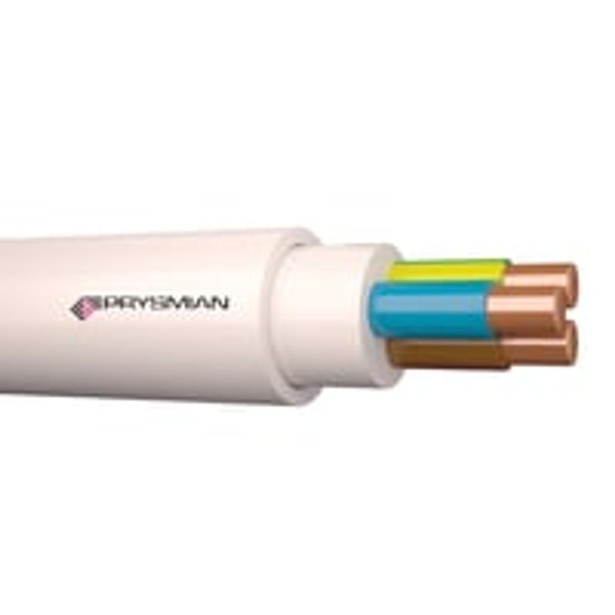 Kabel XPJ-HF D, 3G4 Dca, hvid, halogenfri, T500 - Prysmian - pr. meter