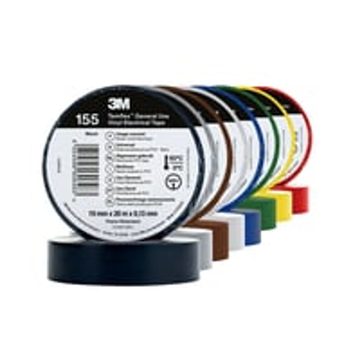 Isoleringstape, mix-pakke, 15 mm x 10 meter, 3M Temflex Vinyltape