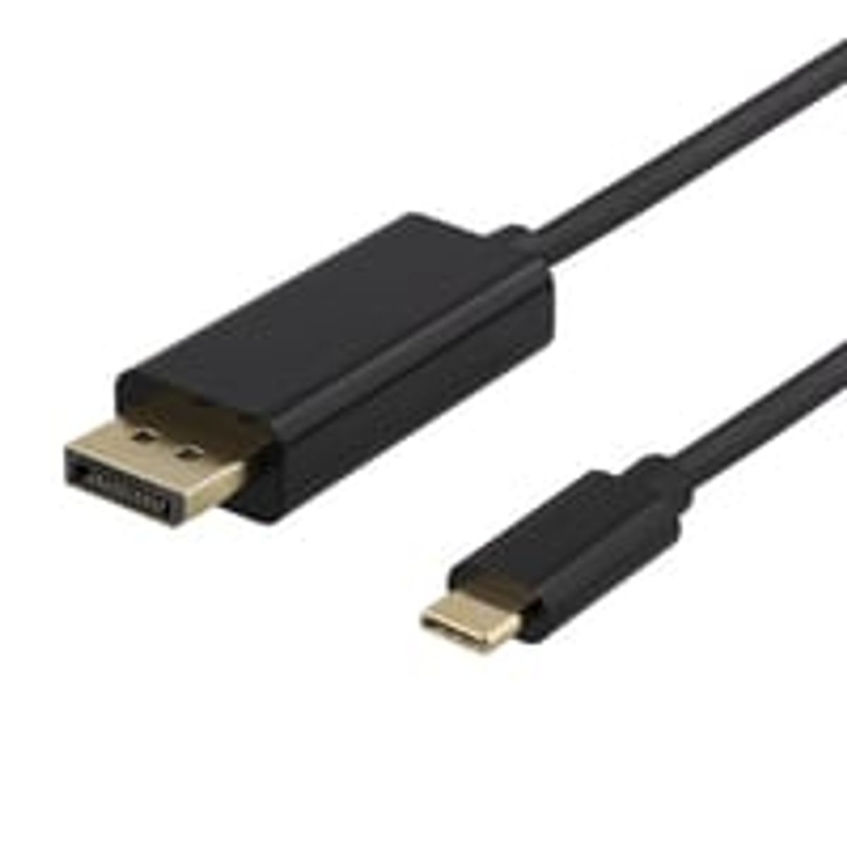 DELTACO USB-C till DisplayPort-kabel, 2m, 4K@60Hz, svart