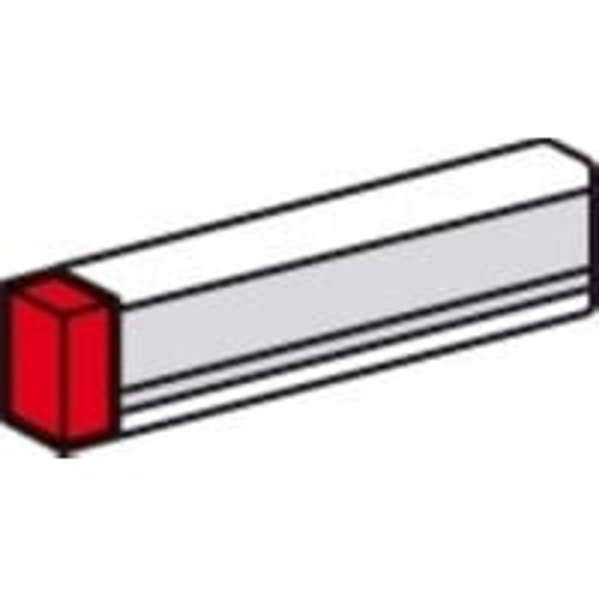 Kliksystem endestykke, 50 x 130 mm, hvid