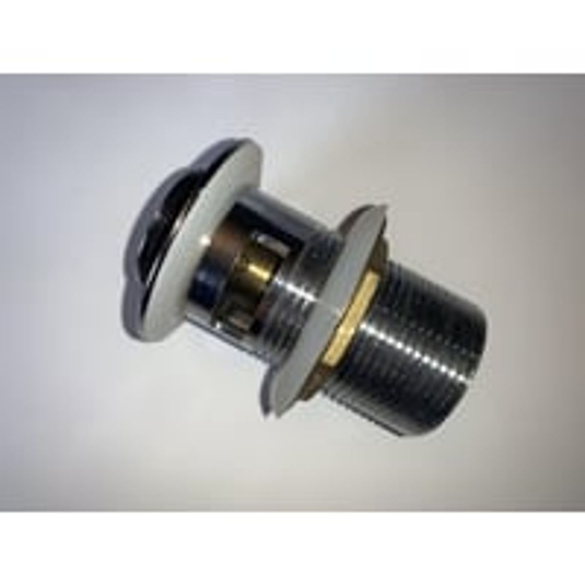 Bundventil med lille prop og push-open 1 1/4" forkromet