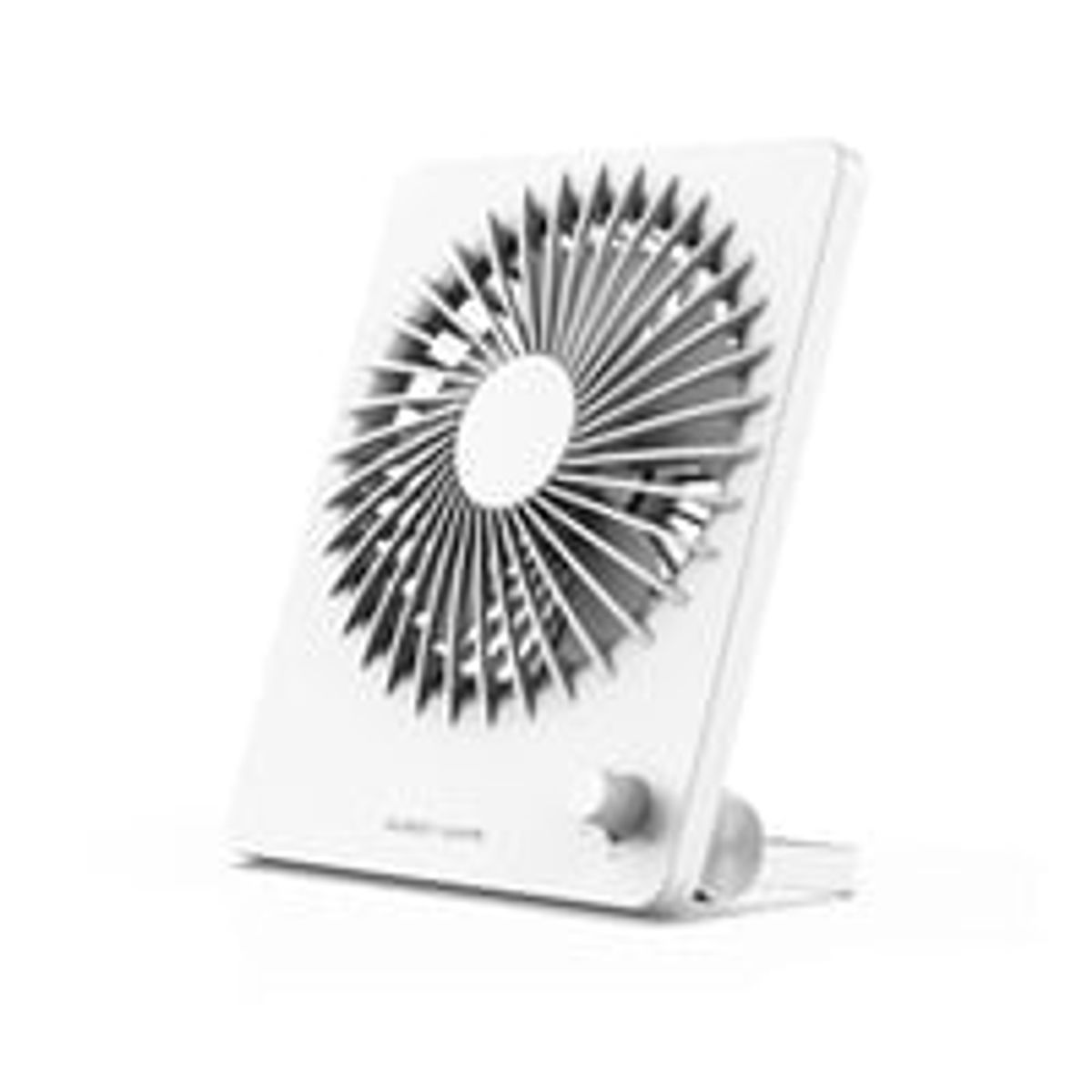 USB Fan, genopladeligt batteri 2000mAh, multi-hastigheder, hvid