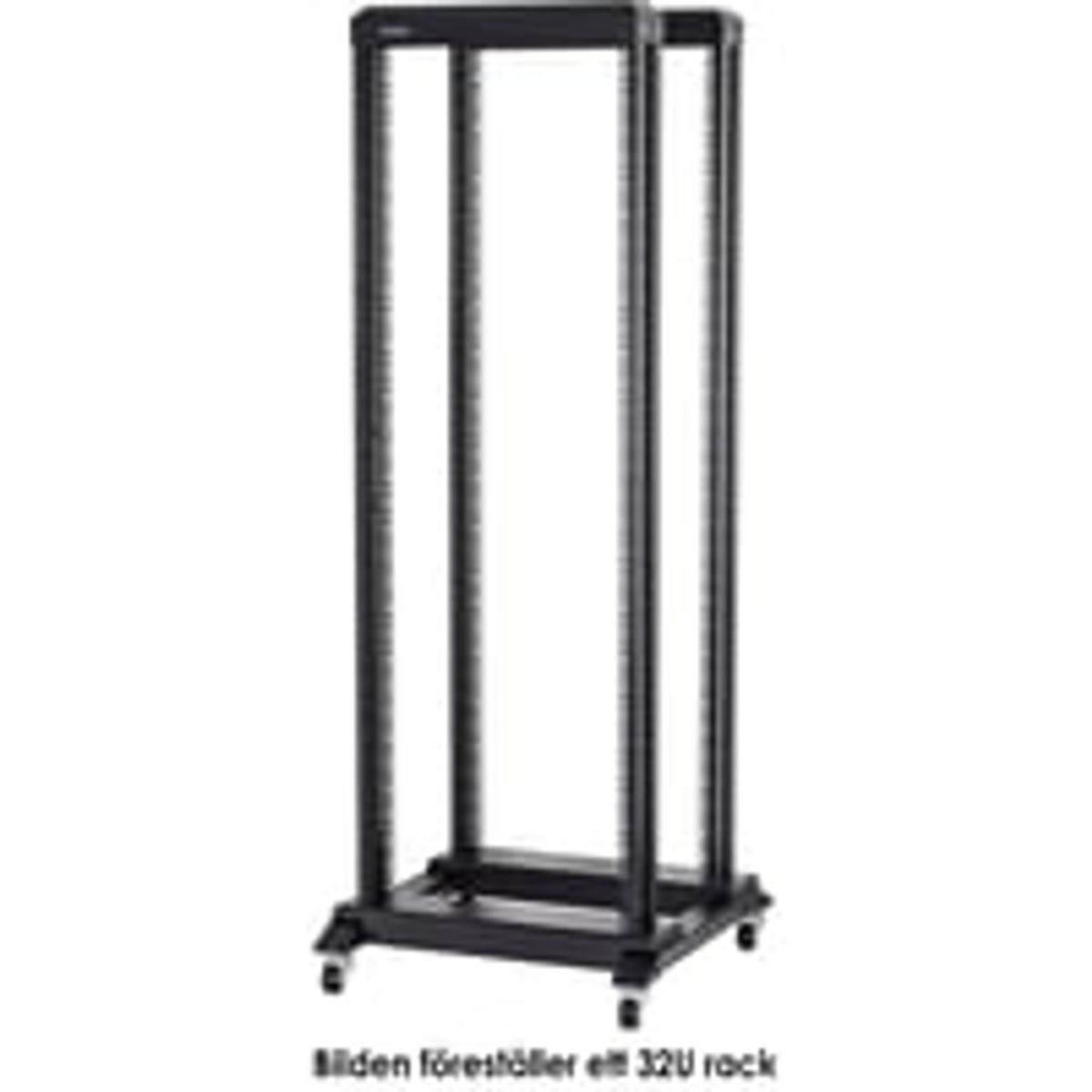 19" Rack-gulvstativ, 19-DR6637, 19" p hjul, 37U, 600x600mm, umontert