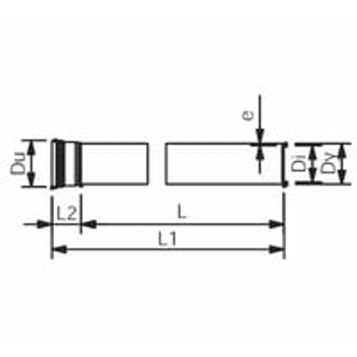 Wavin, 75 mm x 3000 mm, Wafix PP rr med muffe, gr