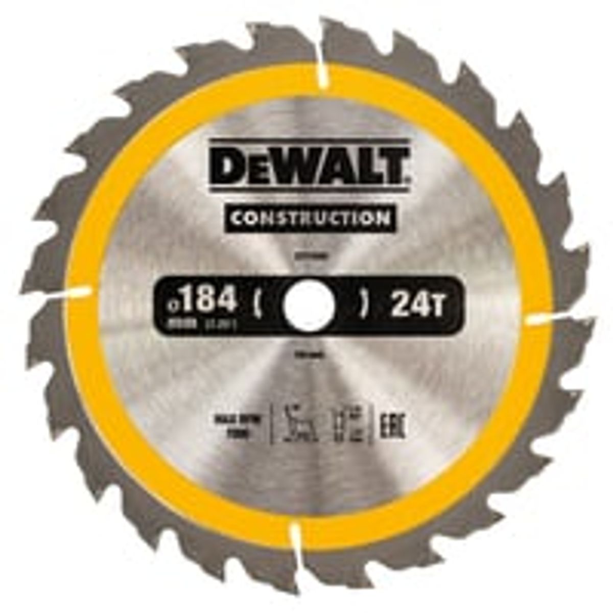 DeWalt rundsavsklinger til akkusav, 184/16 mm, 24 tnder