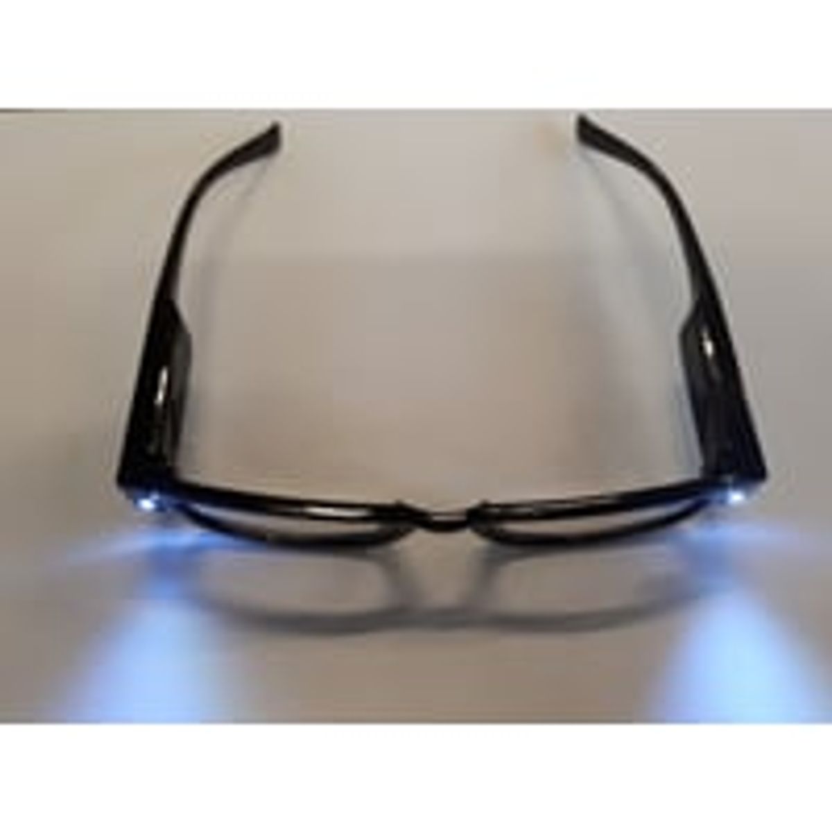 See-Cardt sort lsebrille med LED lys og styrke +1.5